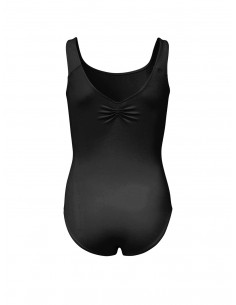 Black low back leotard with accent mesh details LEO 504 - PDA