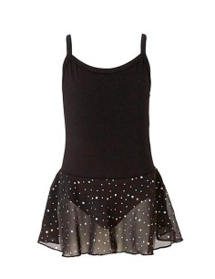 12PK4051-900 Spaghetti strap leotard, skirt voile...