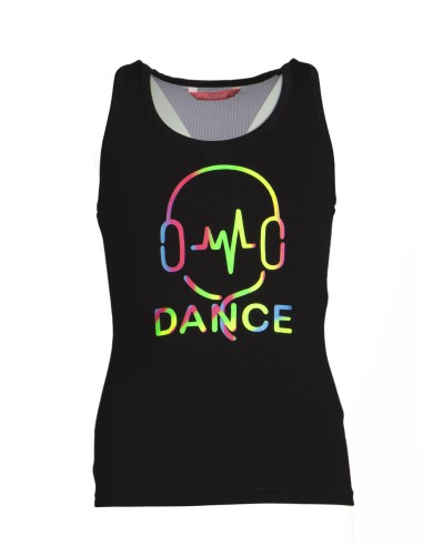 20PK2927-900 Top racer back, cotton "DANCE BEAT"