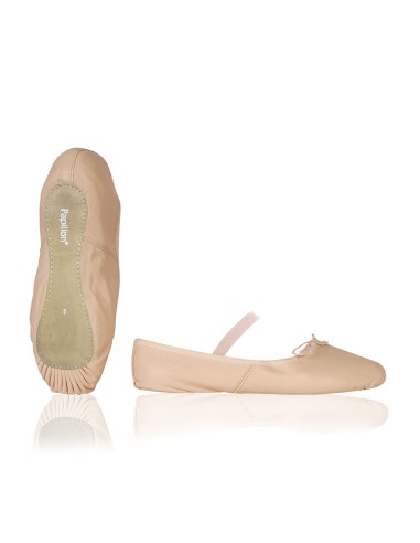 PK1000-500 Balletschoen leer, doorlopende zool