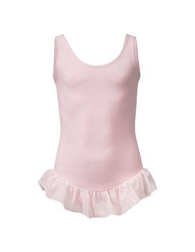 PK4041-500 Sleeveless leotard, voile frill, cotton