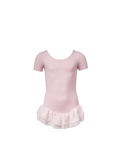 PK4044-500 Leotard short sleeves, double voile frill, cotton