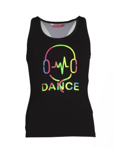 20PK2927-900 Top racer back, cotton "DANCE BEAT" 2