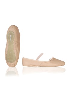 PK1000-500 Balletschoen leer, doorlopende zool 2