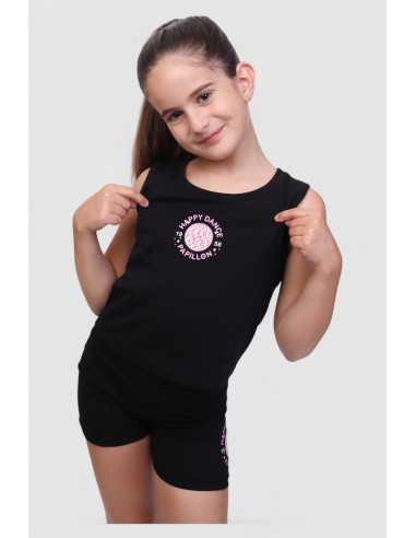 2531PK2902-900 Crop top, cotton "HAPPY DANCE"