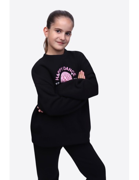 2531PK2910-900 Sweater crewneck, jogging brushed "HAPPY DANCE"