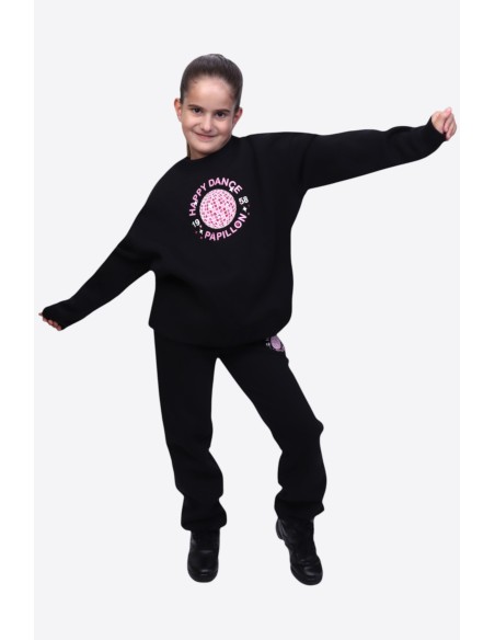 2531PK2910-900 Sweater crewneck, jogging brushed "HAPPY DANCE"