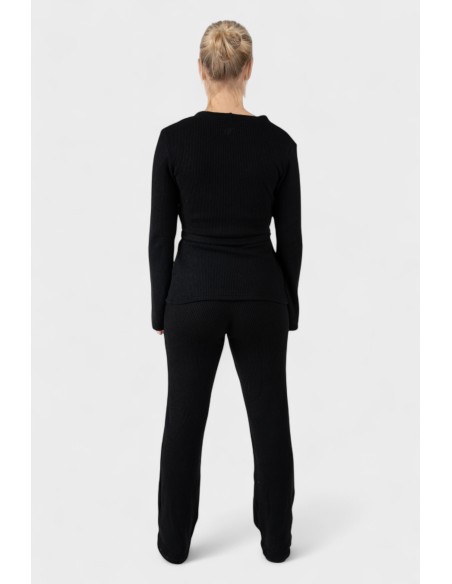 2532PA2912-900 Warm up wrapped vest flared, knitted