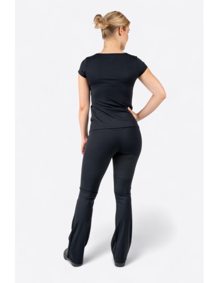 2532PA3921-900Leggings flared high waist, nylon spandex